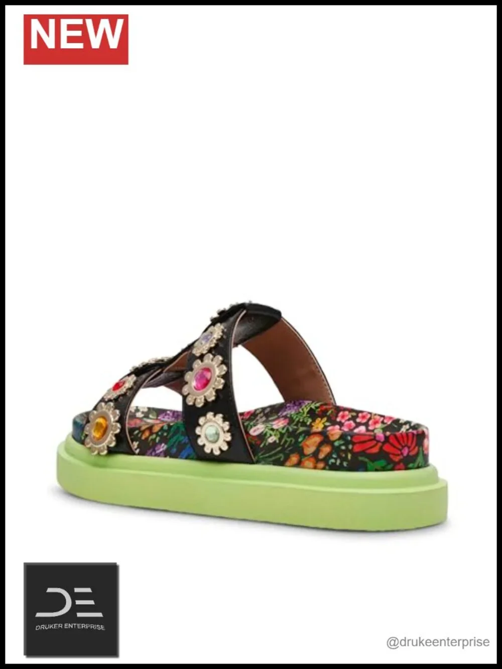 Betsey Johnson Madoxx Strappy Slide Sandals Platform Heel
